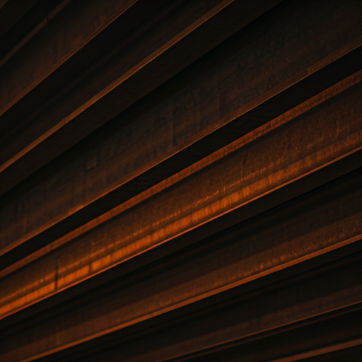 Ocelové nosníky v průmyslovém skladu